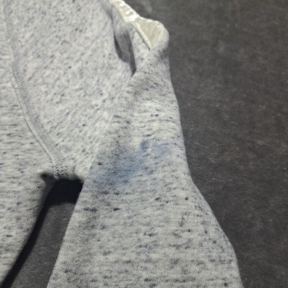 Abercrombie & Fitch Womens M Grey Marl AF Logo Stripe Sleeve Sweatshirt READ - Picture 8 of 8